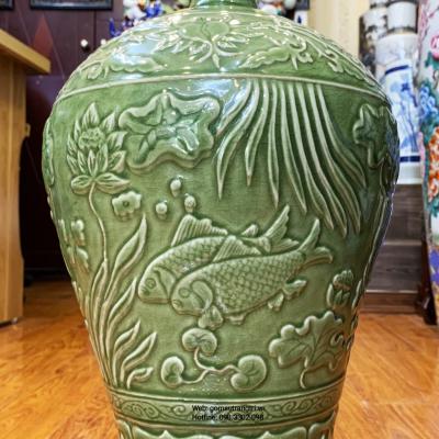 Cặp Mai Bình Họa Tiết Hoa Sen Cá